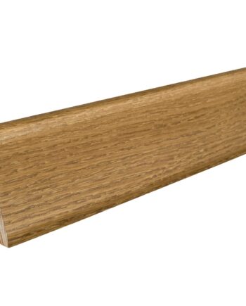 Skirting board veneered oak brown lacquered 20x58mm