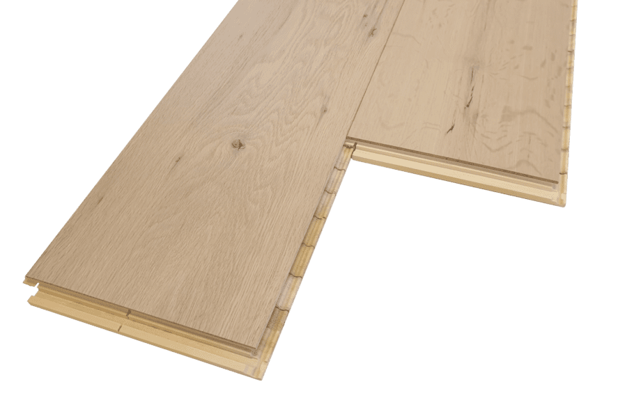 Parquet Oak Rustical 1-strip brushed white matt lacquered 189mm