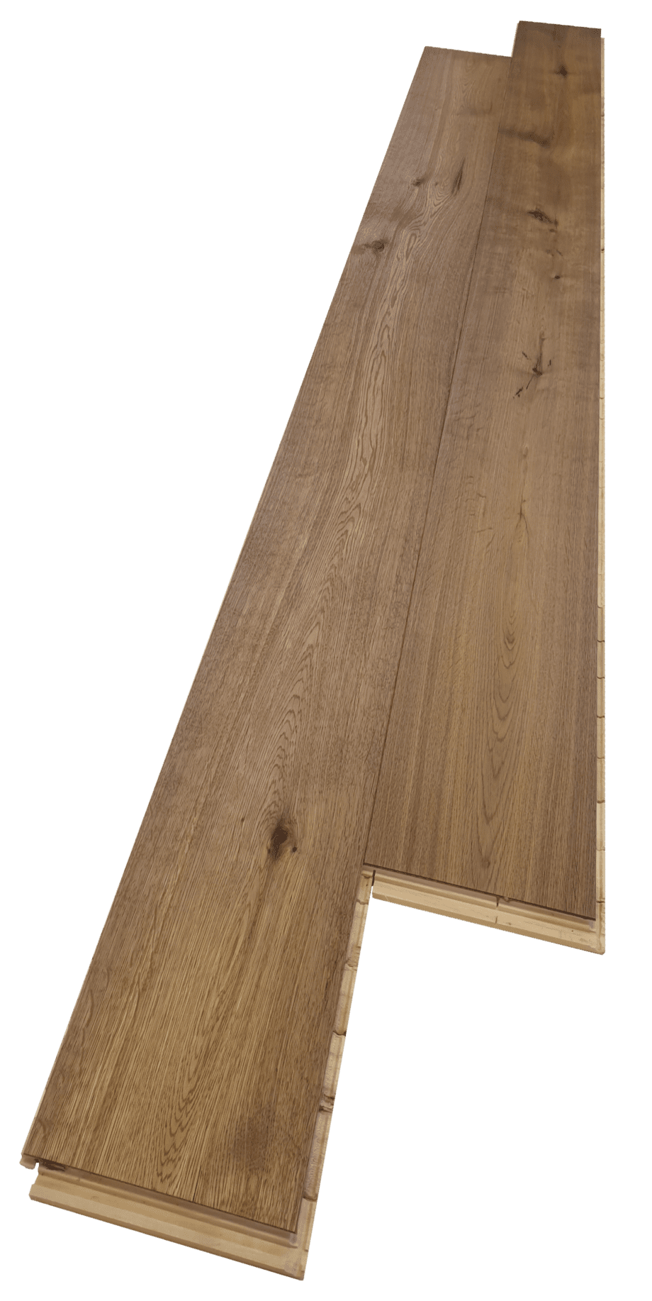 Parquet Smoked Oak Rustical 1-strip beveled brushed matt lacquered 189mm