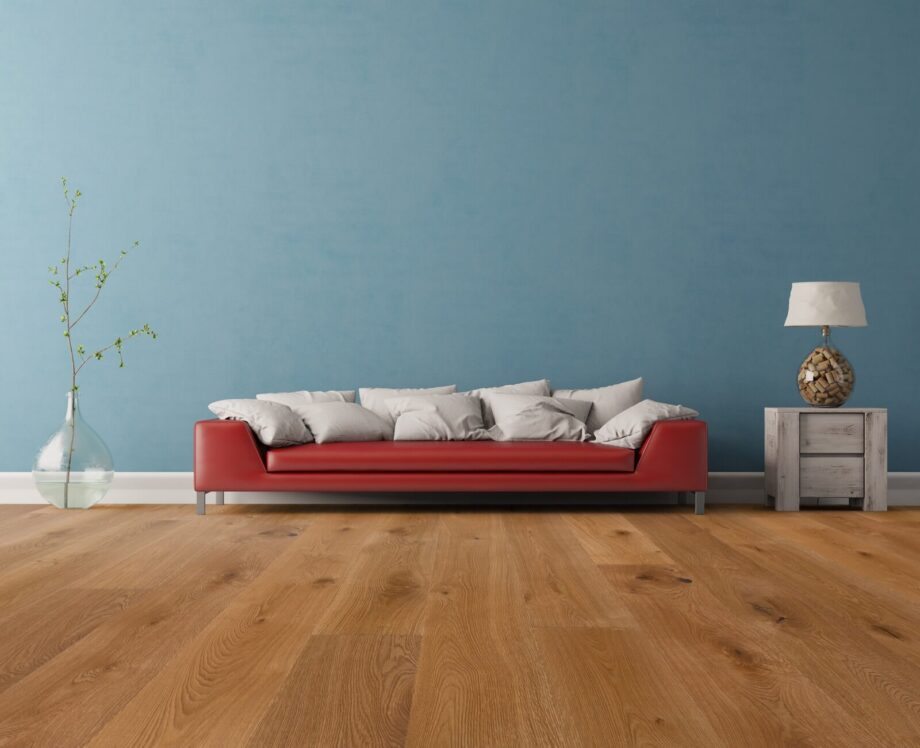 Wood parquet Trinity Oak Rustical 1-strip beveled deep brushed oiled