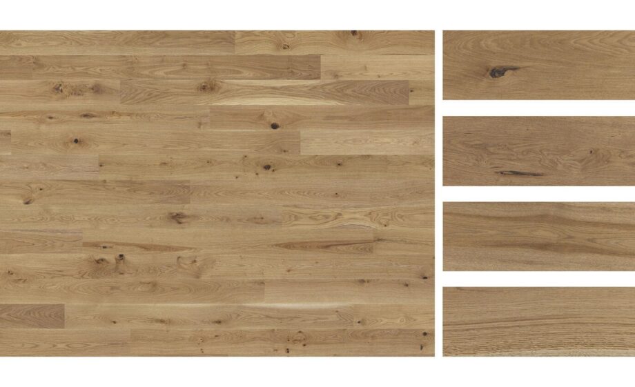 Parquet floor Tarkett Oak Light Brown 1-strip XT, beveled, brushed, mat lacquered – 2