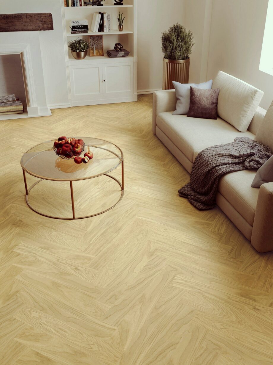 Herringbone parquet oak natur bevelled brushed matt lacquer – 2