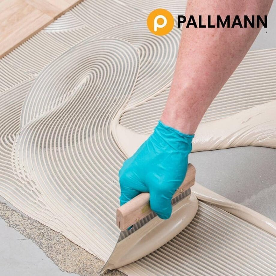parkettiliima-pallmann-p5 parkettiliiman Pallmann P5 levitys lattialle liimakammalla