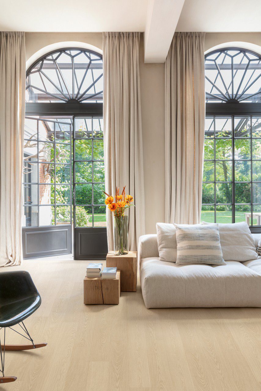 Vinyl floor Quick-Step Blos Buttermilk Oak with rigid core