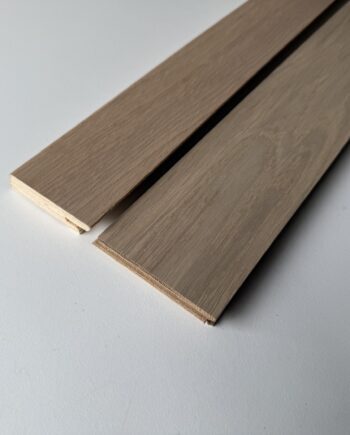 Skirting board veneered oak white oiled profile 15 × 60 mm