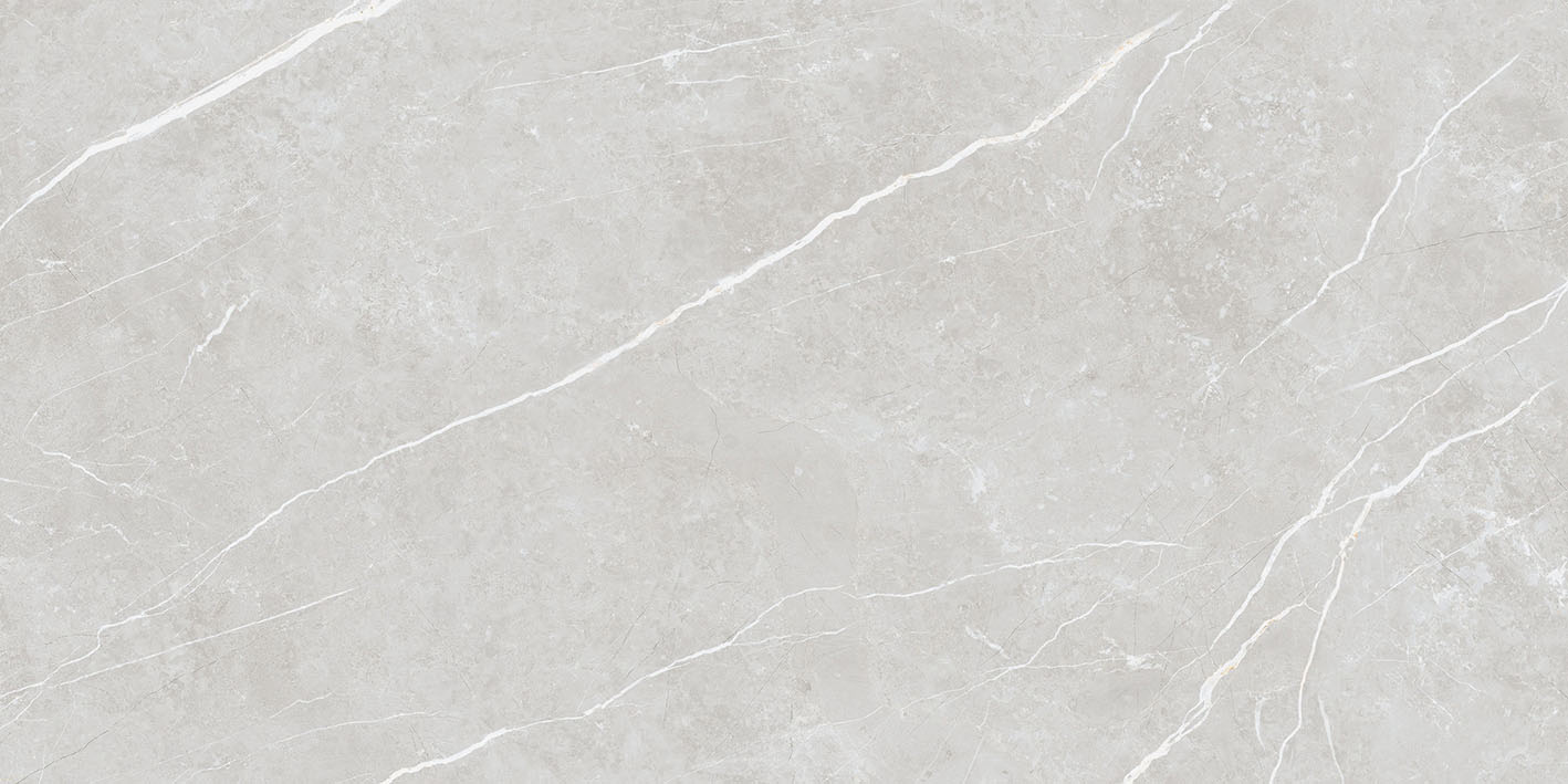 Marmorefektiga poleeritud keraamiline põrandaplaat Tau Elite Silver Pol, 60x120 cm, 10,5 mm, hõbehall, rektifitseeritud