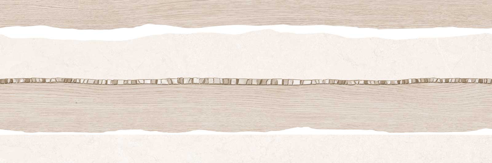 Dekoratiivne keraamiline seinaplaat Tau Lithos Wall Brading White, 30x90 cm, valge