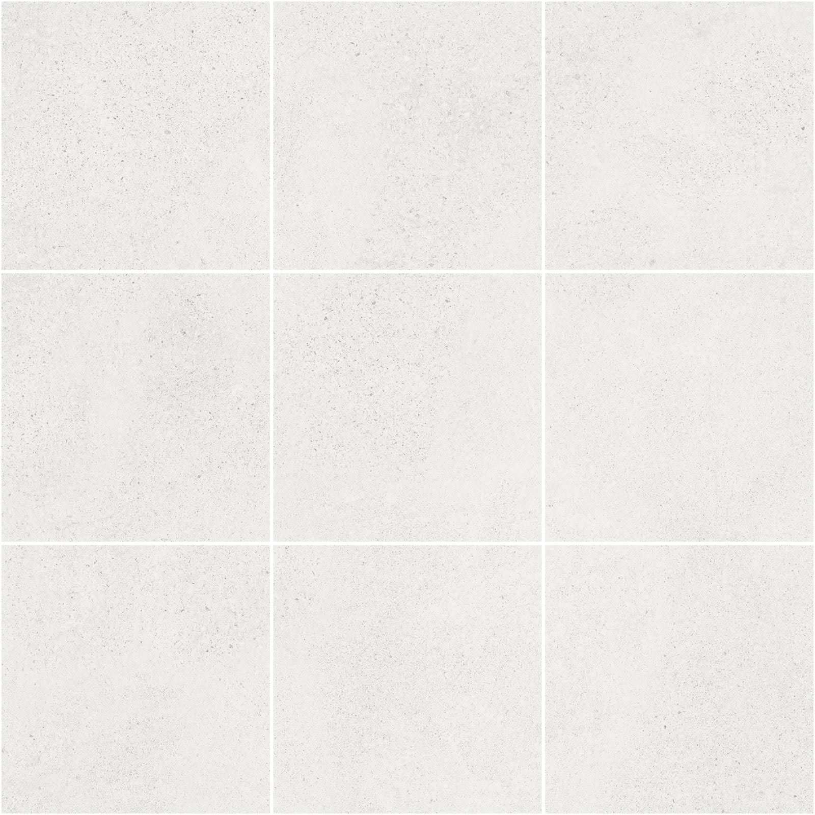 Betoonimustriga mosaiikplaat Tau Integra White 10x10, 30x30 cm, valge
