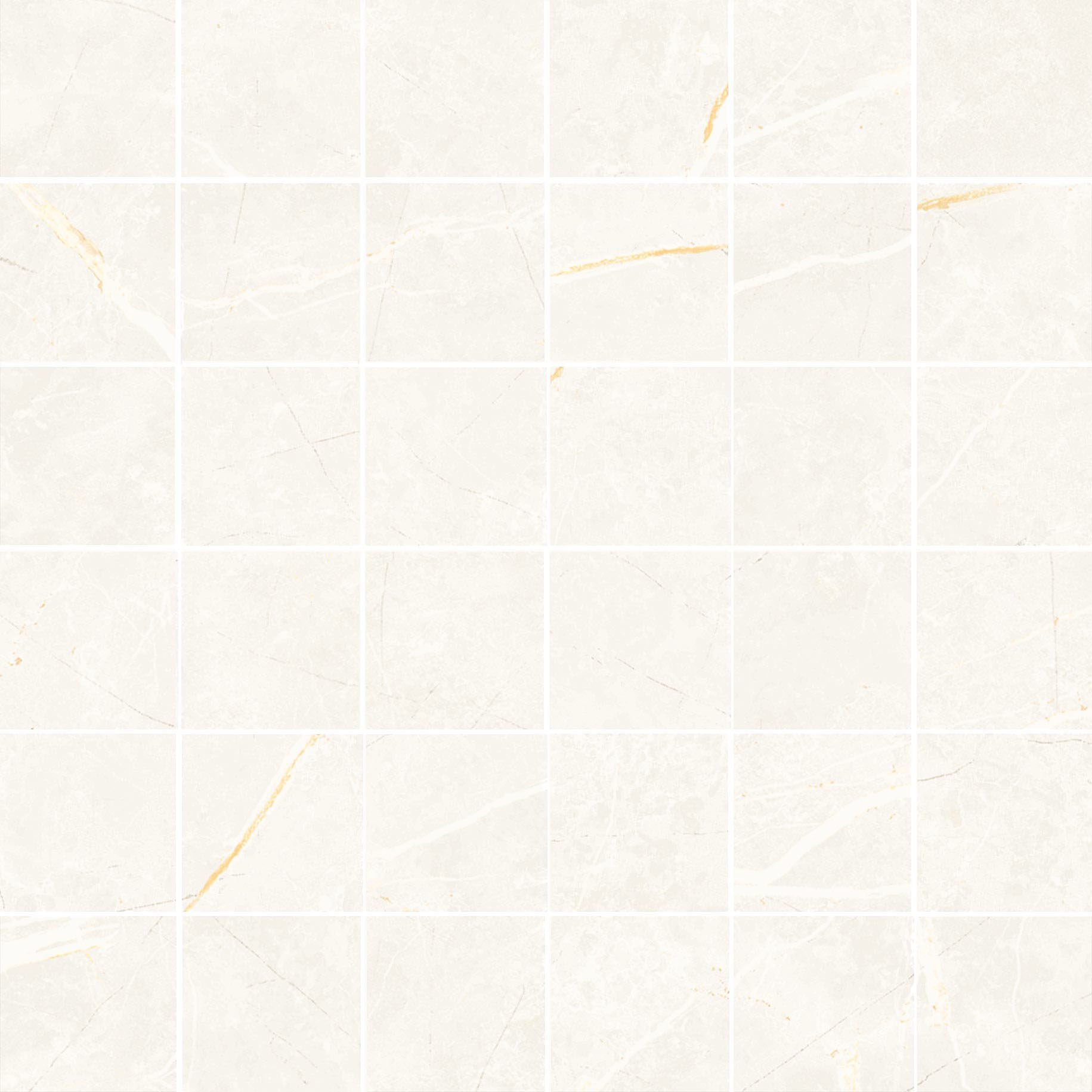 Marmorefektiga matt mosaiikplaat Tau Elite White 5x5, 30x30 cm, valge