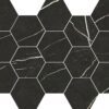036.297.0157.09213-1 Marmorefektiga kuusnurkne mosaiikplaat Tau Elite Black Hex, 32,5x22,5 cm, must