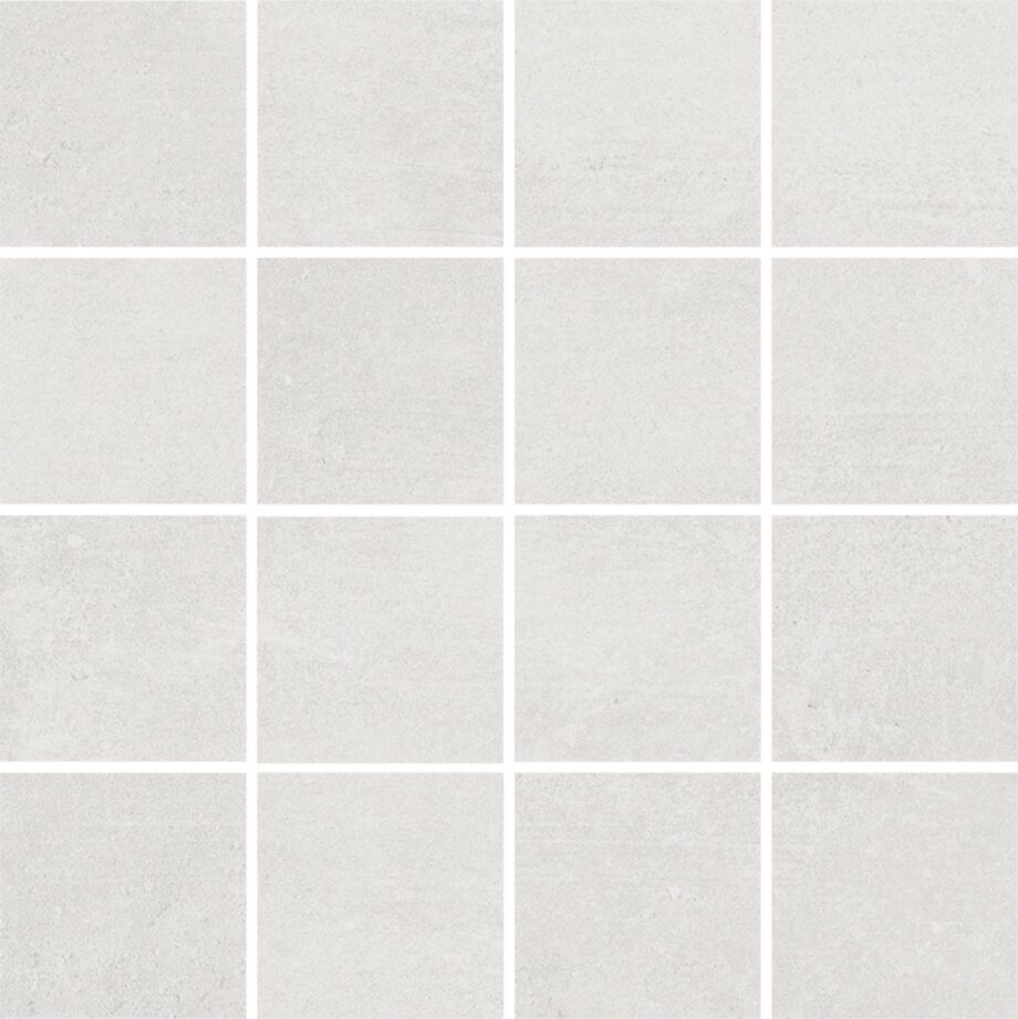 036.635.0108.06613-1 Betoonimustriga mosaiikplaat Tau Lema White 7x7, 30x30 cm, valge