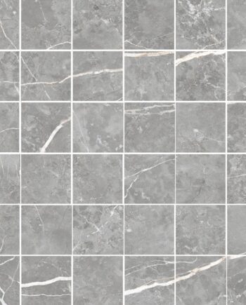Marmorefektiga poleeritud mosaiikplaat Tau Elite Gray 5x5 Pol, 30x30 cm, hall
