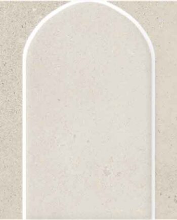 Betoonimustriga mosaiikplaat Tau Detroit White Arco, 43,7x14,3 cm, valge