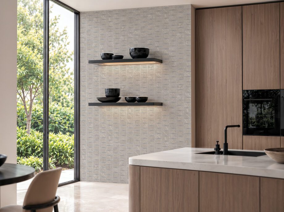 004.869.0169.16741-2 Kiviefektiga poleeritud keraamiline põrandaplaat Tau Lithos Pol Pearl, 60x120 cm, 10,5 mm, pärlhall, rektifitseeritud