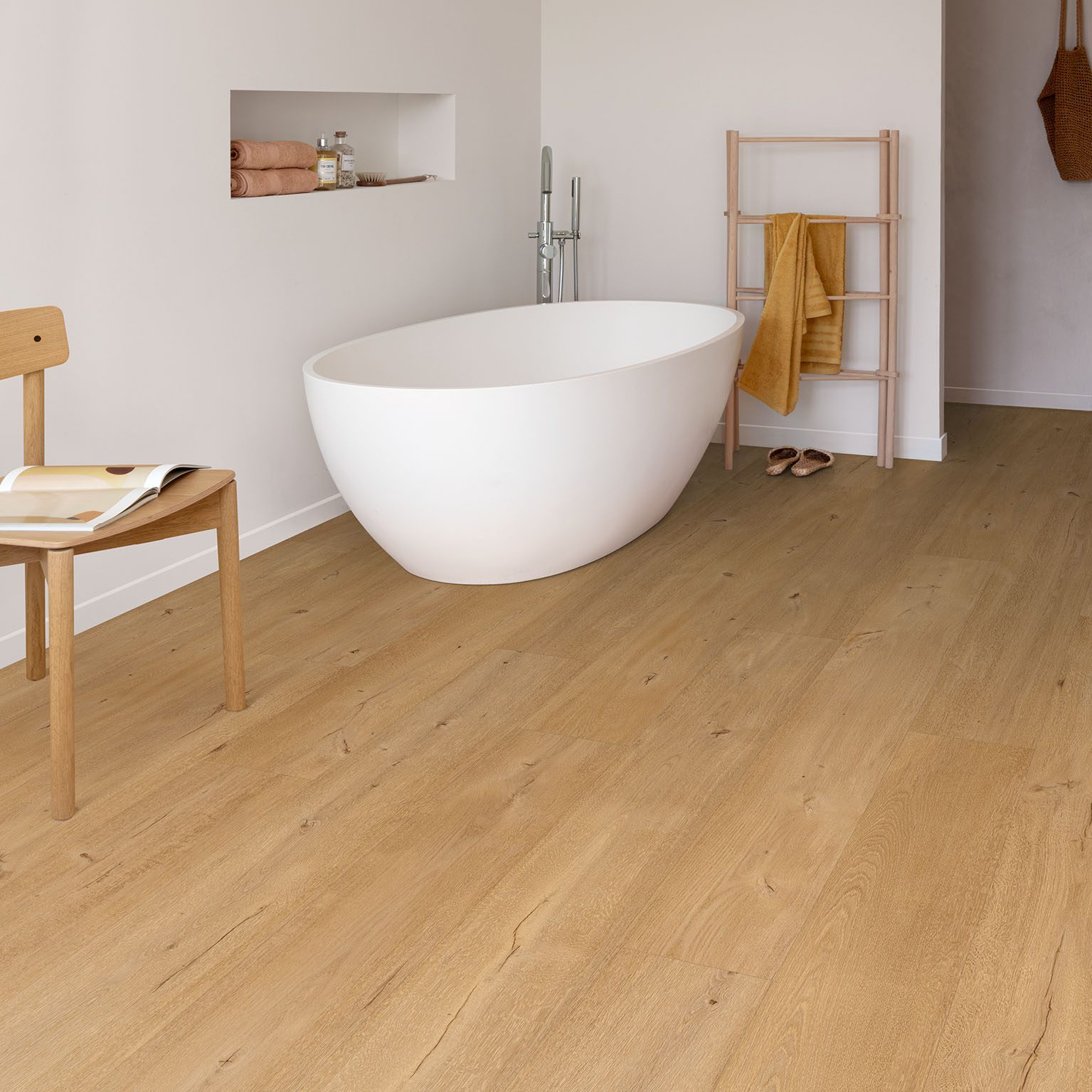 Tugevdatud südamikuga LVT vinüülparkett Floorify XL Plank Frangipane F095