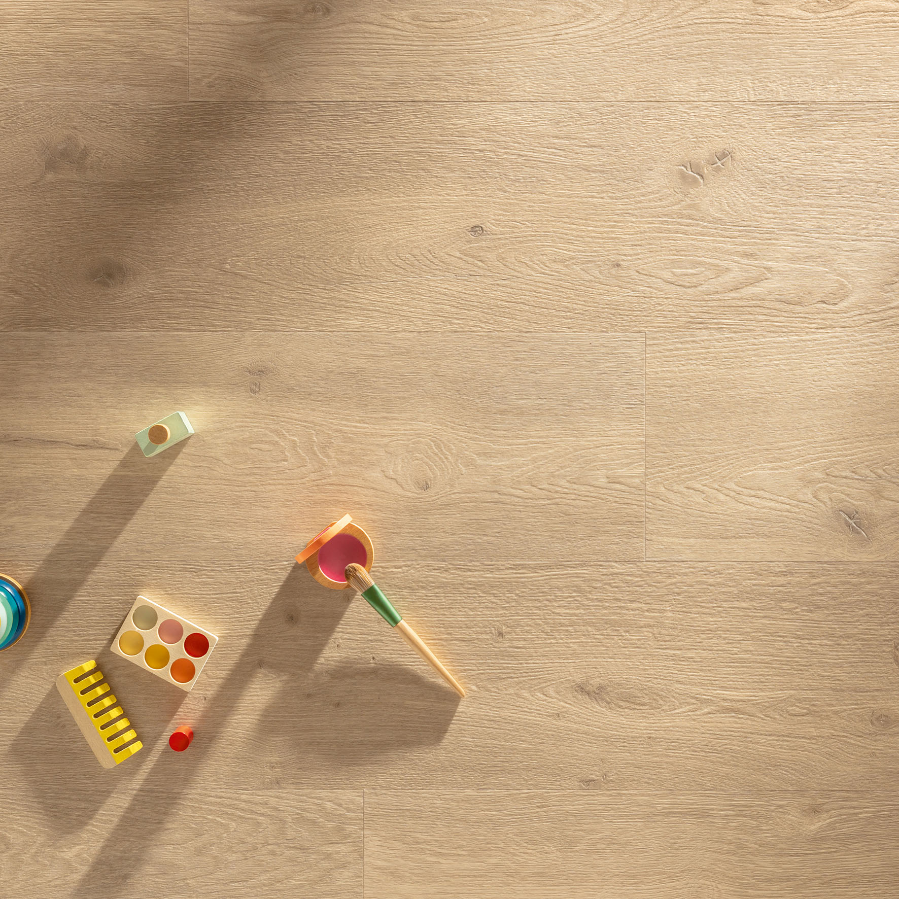 Tugevdatud südamikuga LVT vinüülparkett Floorify Long Plank Latte F034