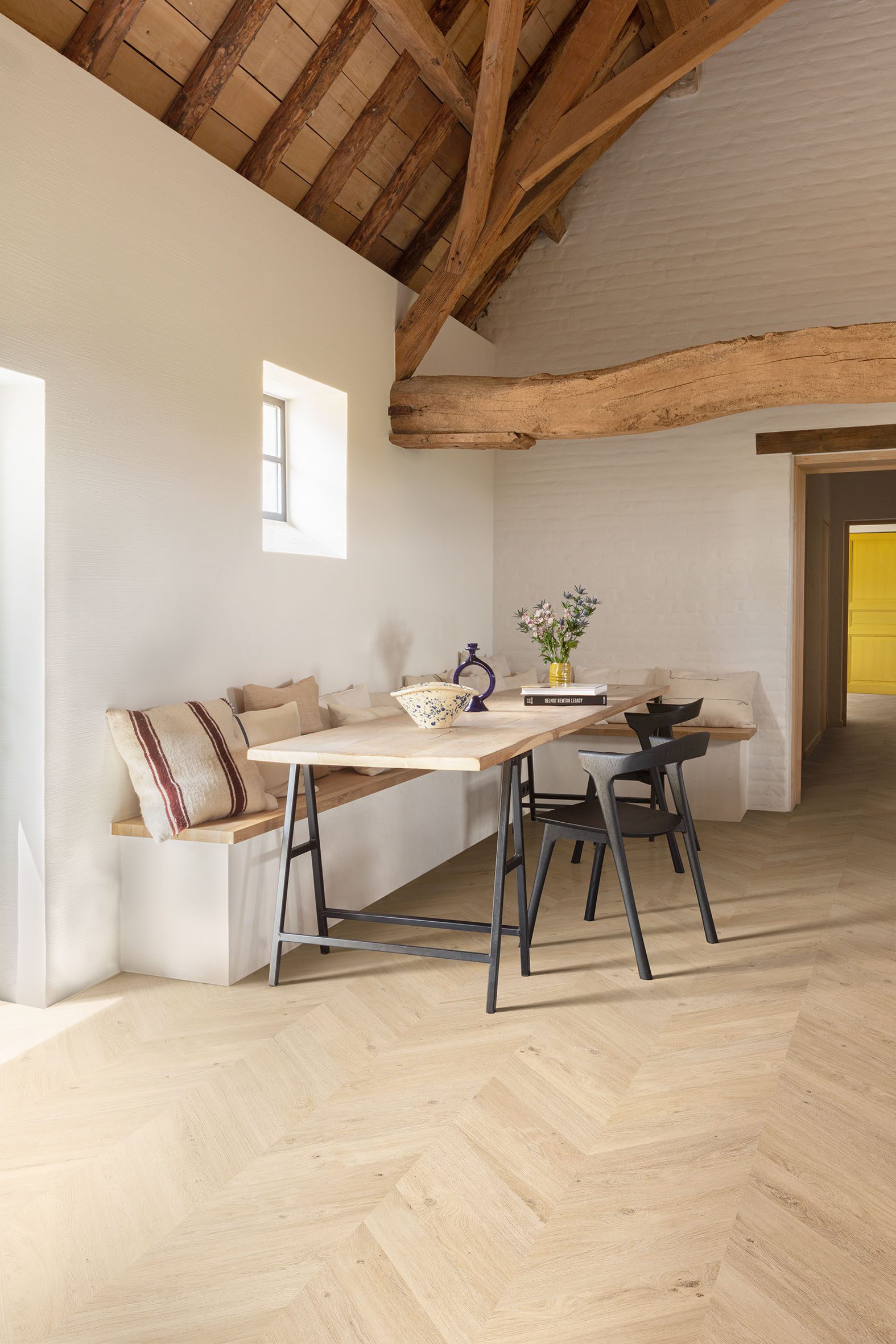 Tugevdatud südamikuga LVT vinüülparkett Floorify Chevron Maurice F700