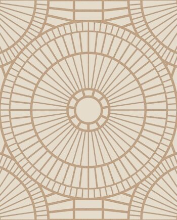 3D relief porcelain décor tile ABK Moooi Decor Library Hypnotic Owl Gold, 60x60 cm, 8.5 mm, 3D relief surface