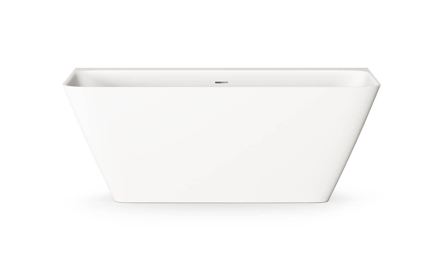 Back-to-Wall Bath PAA QUADRO WALL 160.5x76 cm, Silkstone