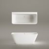 Seinaäärne kivivann PAA QUADRO WALL 160,5×76 cm, matt Silkstone 8 Back-to-Wall Bath PAA QUADRO WALL 160.5x76 cm, Silkstone – 8