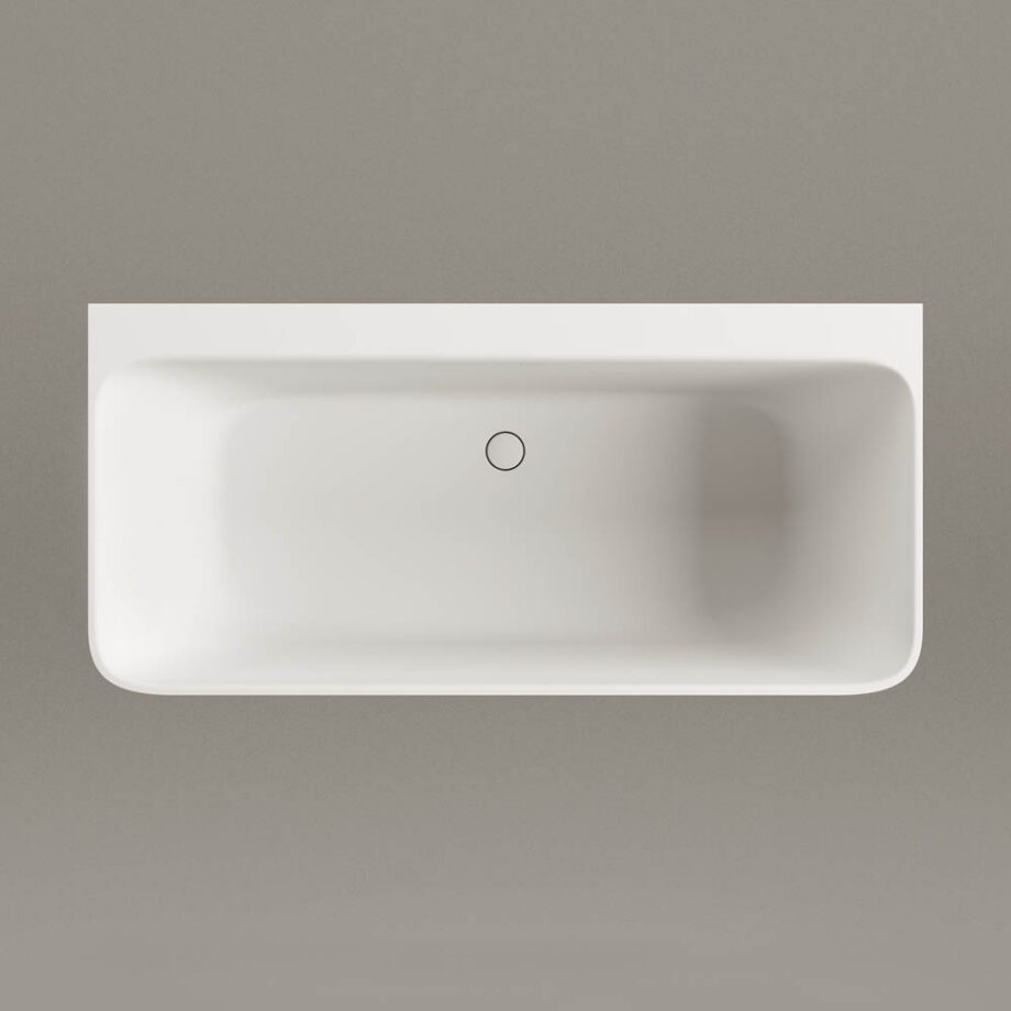 Seinaäärne kivivann PAA QUADRO WALL 160,5×76 cm, matt Silkstone 7 Back-to-Wall Bath PAA QUADRO WALL 160.5x76 cm, Silkstone – 7