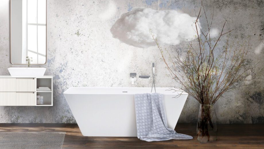 Seinaäärne kivivann PAA QUADRO WALL 160,5×76 cm, matt Silkstone 2 Back-to-Wall Bath PAA QUADRO WALL 160.5x76 cm, Silkstone – 2