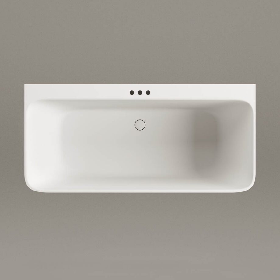 Seinaäärne kivivann PAA QUADRO WALL 160,5×76 cm, matt Silkstone 6 Back-to-Wall Bath PAA QUADRO WALL 160.5x76 cm, Silkstone – 6