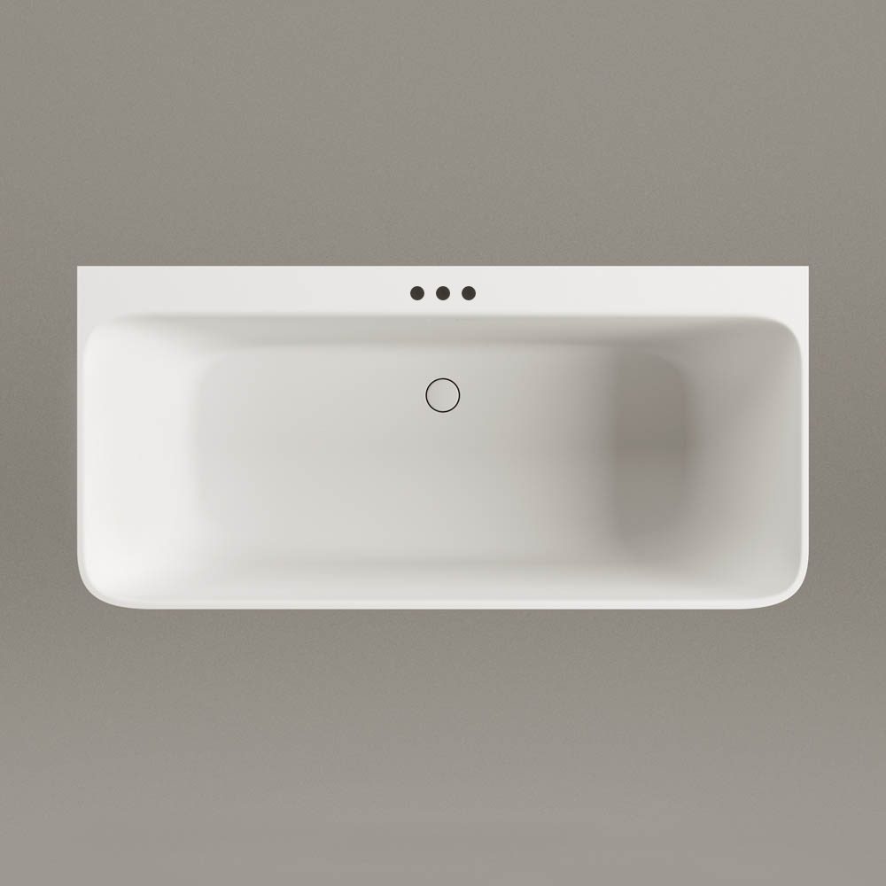 Back-to-Wall Bath PAA QUADRO WALL 160.5x76 cm, Silkstone – 6