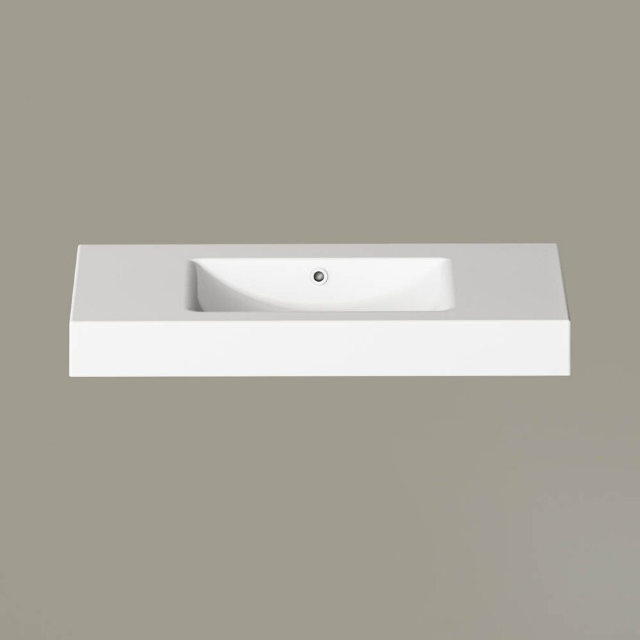 Basin with Vanity Top PAA LONG STEP 100, 100×49 cm – view 2 Basin with Vanity Top PAA LONG STEP 100, 100x49 cm – 2