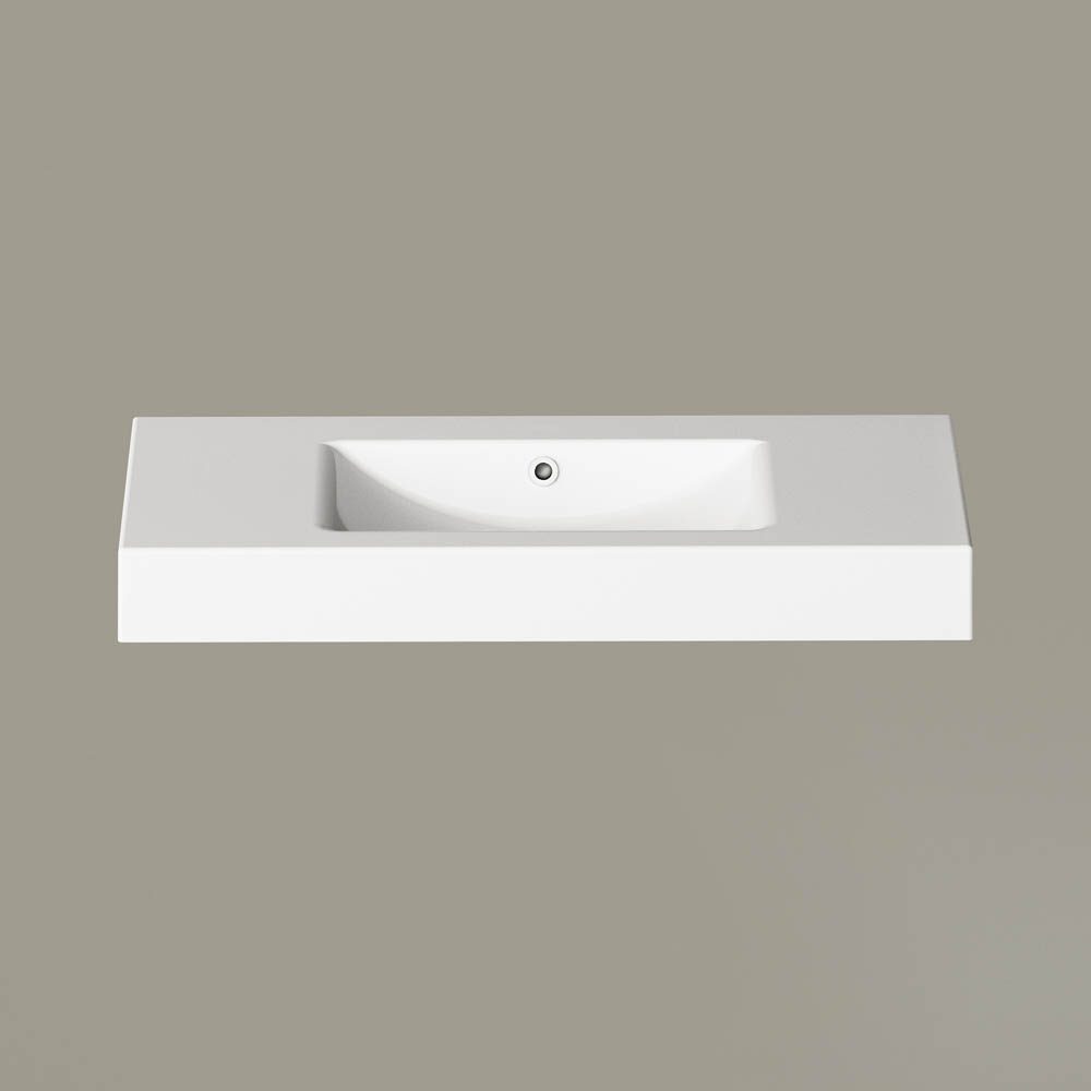 Basin with Vanity Top PAA LONG STEP 100, 100x49 cm – 2