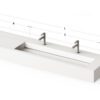 Long Made-to-Measure Basin PAA FLOW 50, Silkstone Long Made-to-Measure Basin PAA FLOW 50, Silkstone