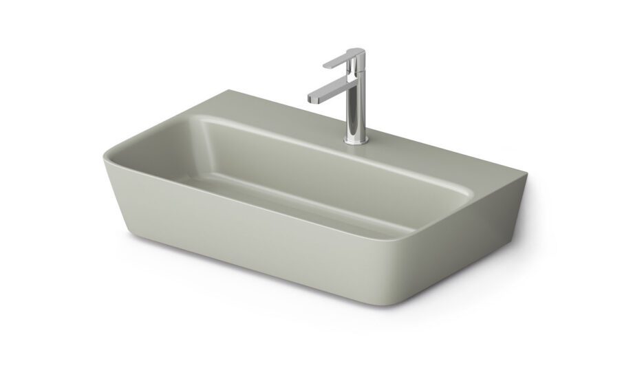 Wall Hung Basin PAA QUADRO 70×43 cm, Cast Stone – view 3 Wall Hung Basin PAA QUADRO 70x43 cm, Cast Stone – 3