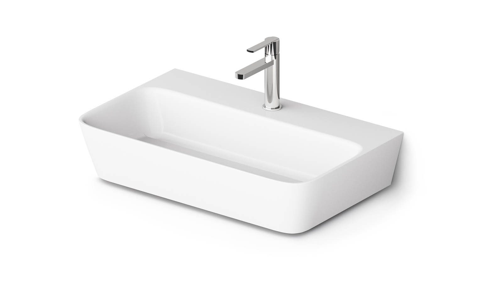 Wall Hung Basin PAA QUADRO 70x43 cm, Cast Stone