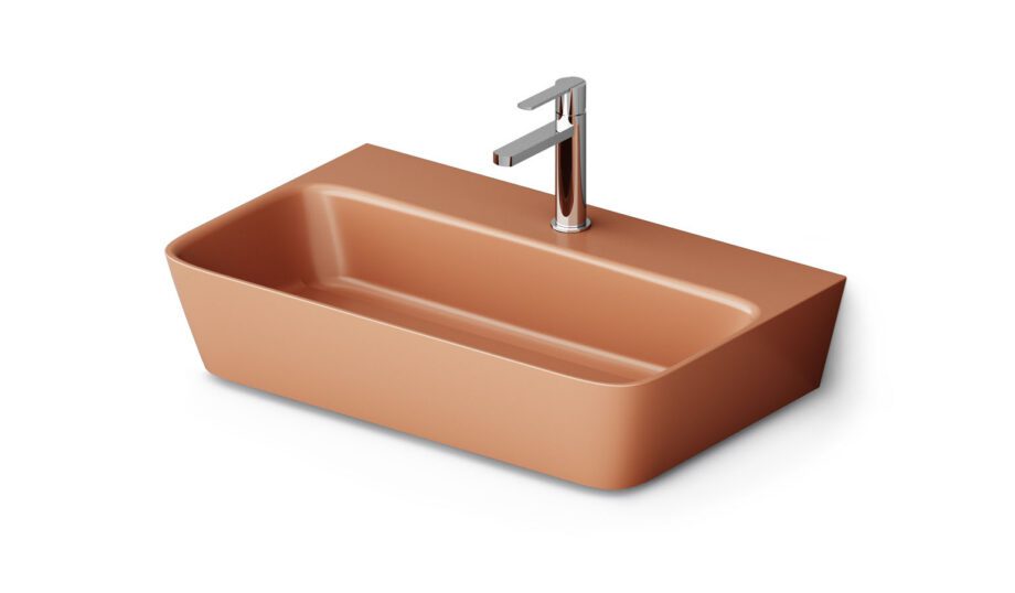 Wall Hung Basin PAA QUADRO 70×43 cm, Cast Stone – view 2 Wall Hung Basin PAA QUADRO 70x43 cm, Cast Stone – 2