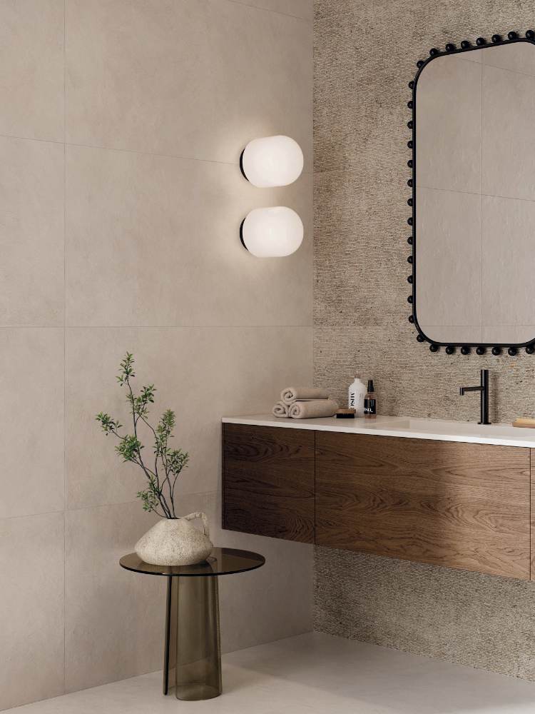 Solid colour porcelain tile ABK Alterego Sand, 30x30 cm, 8.5 mm, matt