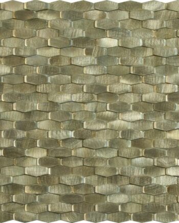 Metal mosaic Dune Halley Gold, 28.4x30 cm, 5 mm