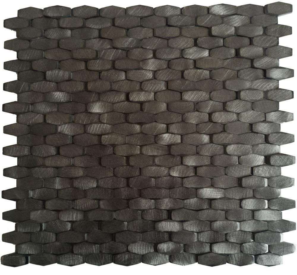 Metal mosaic Dune Halley Gunmetal, 28.4x30 cm, 5 mm