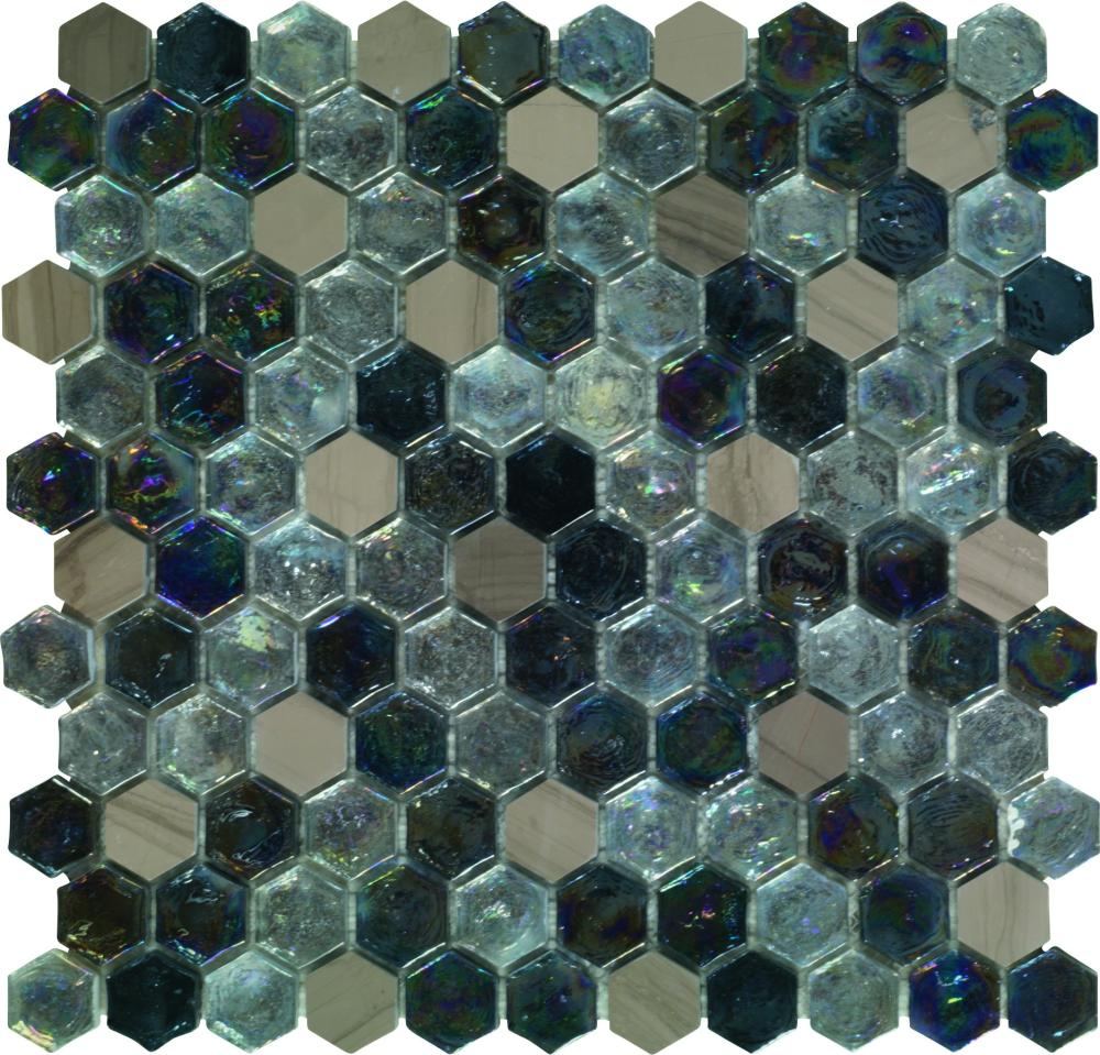 Mixed material mosaic Dune Kassiani, 29x30 cm, 8 mm