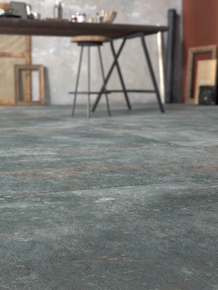 Concrete effect porcelain floor tile ABK Ghost Jade, 60x120 cm, 8.5 mm, natural matt, slip-resistant R10