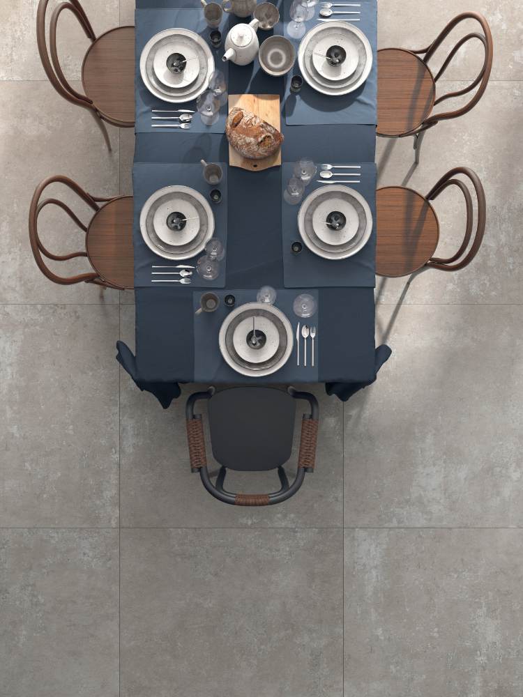 Concrete effect porcelain tile ABK Ghost Rope, 60x60 cm, 8.5 mm, natural matt, slip-resistant R10