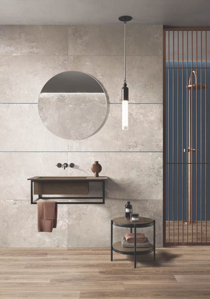 Concrete effect porcelain tile ABK Ghost Rope, 60x60 cm, 8.5 mm, natural matt, slip-resistant R10