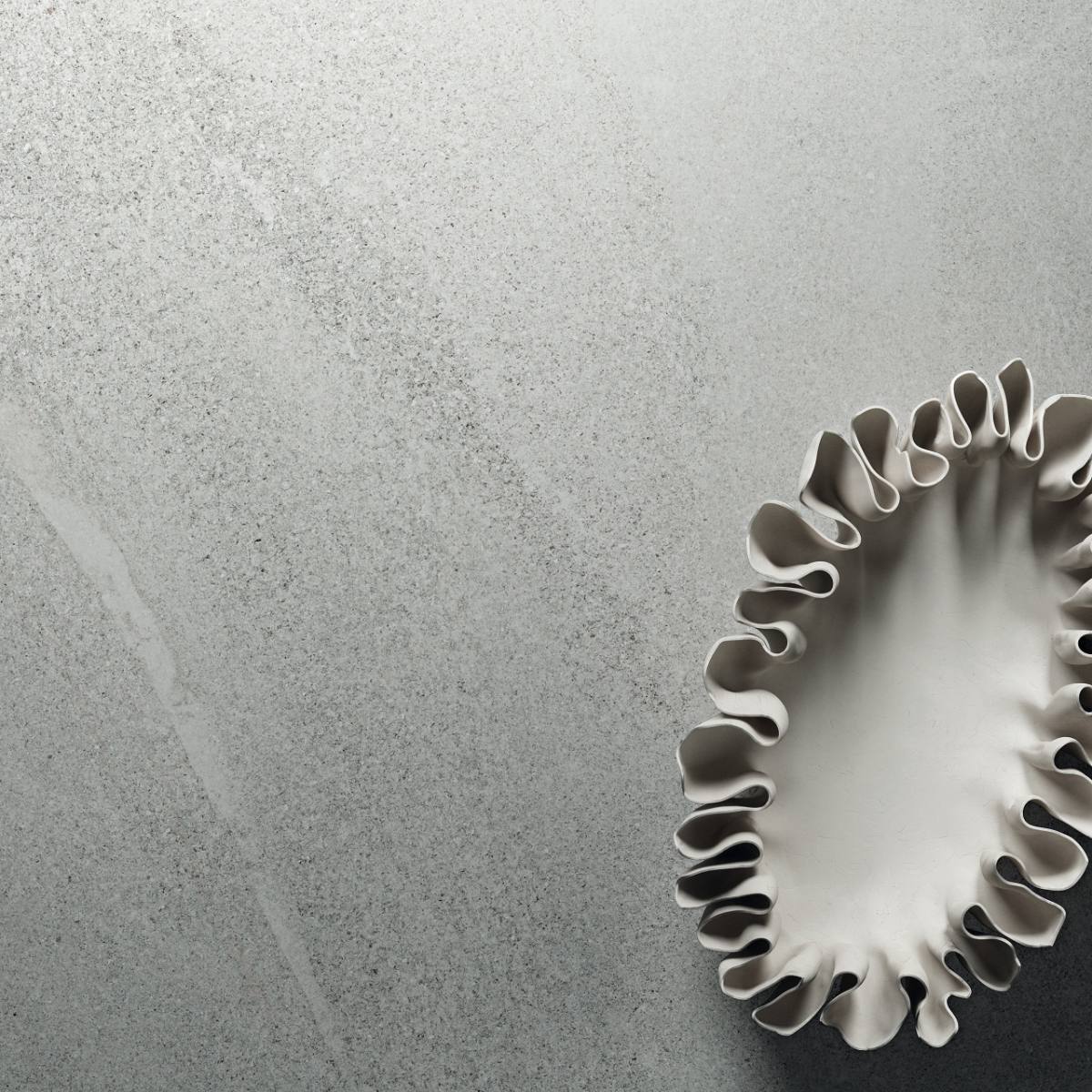 Stone effect porcelain floor tile ABK Poetry Stone Piase Ash, 60x120 cm, 8.5 mm, natural matt, slip-resistant R10