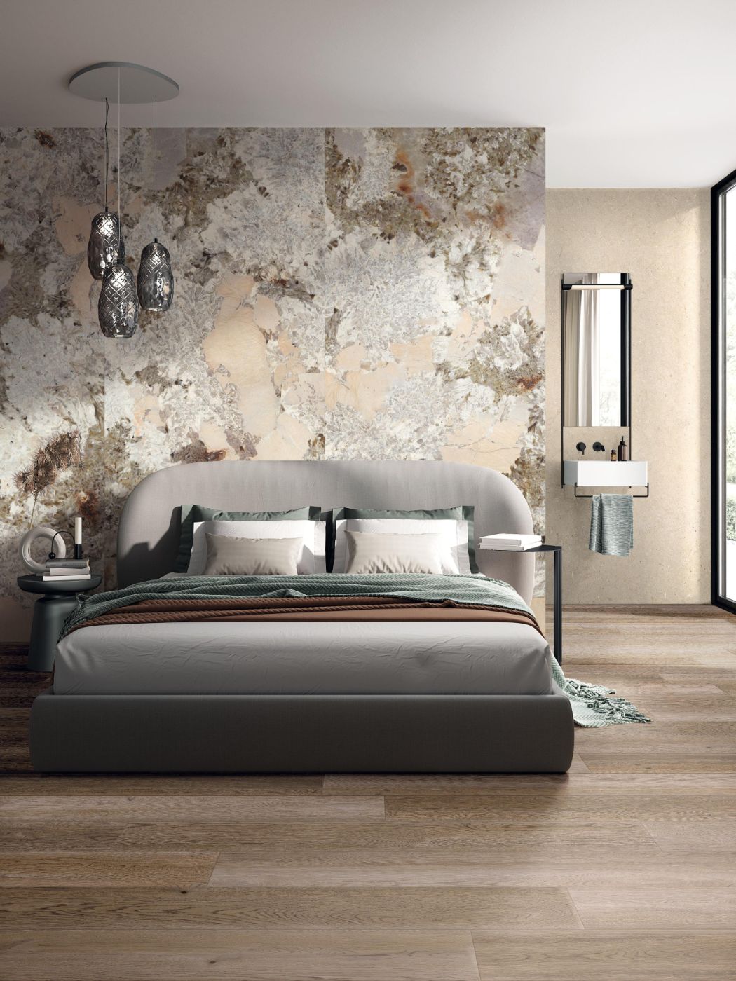 Wood effect porcelain floor tile ABK Poetry Wood Ecru, 26.5x180 cm, 8.5 mm, matt