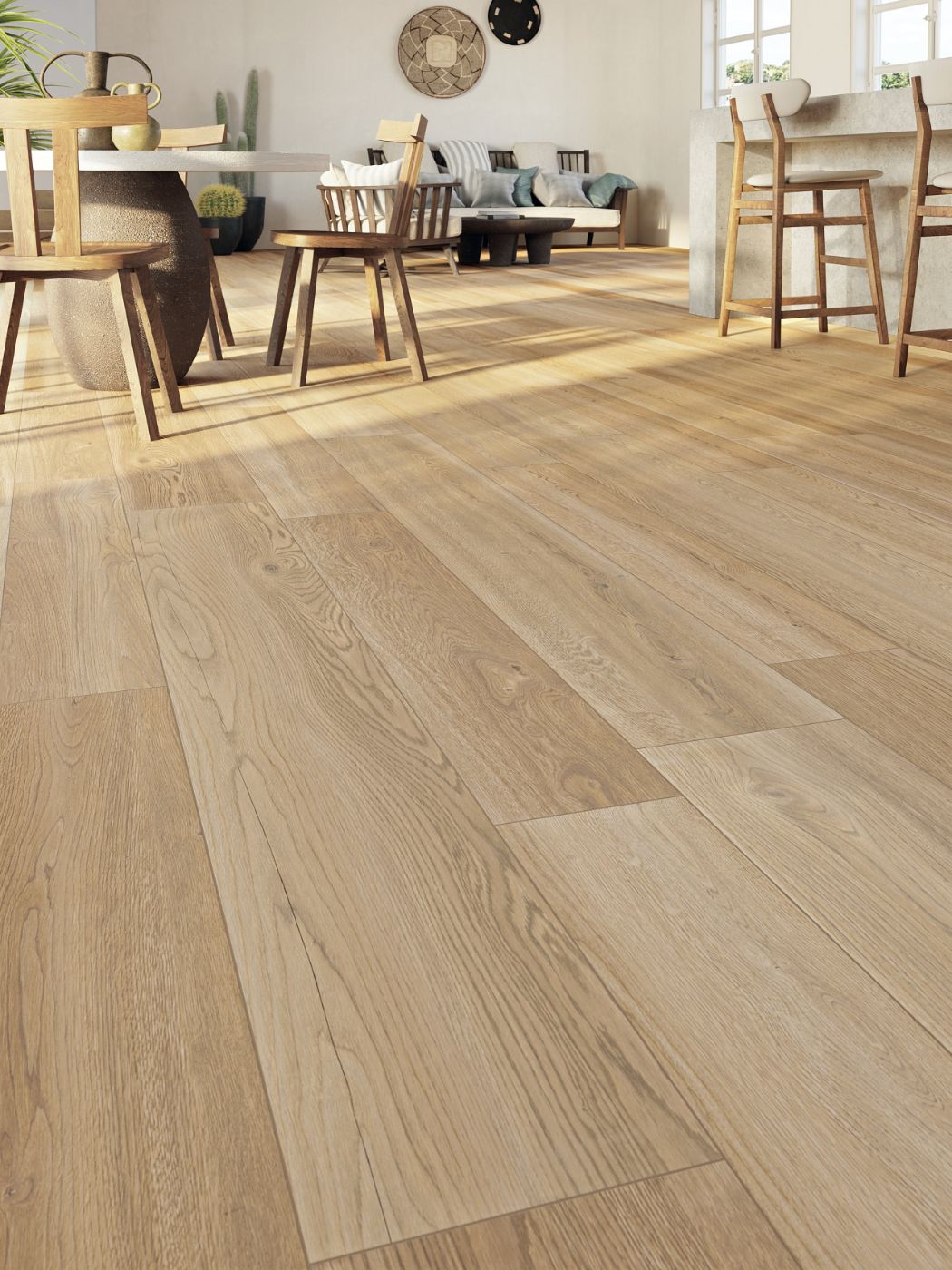Wood effect porcelain floor tile ABK Poetry Wood Gold, 30x120 cm, 8.5 mm, matt