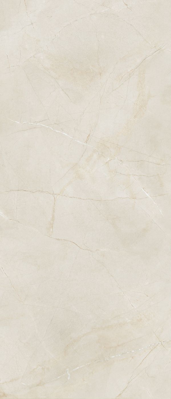 Marble effect porcelain slab ABK Sensi 900 Pulpis Ivory, 120x280 cm, 6 mm, natural matt, slip-resistant R10