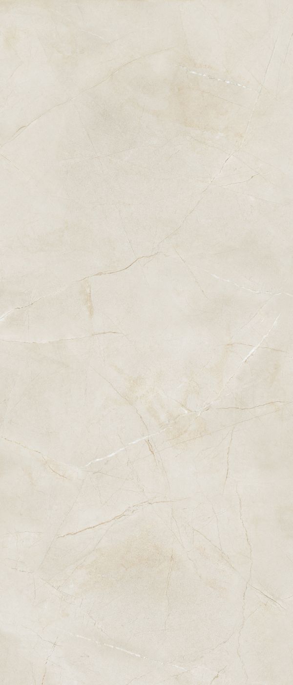 Marble effect porcelain slab ABK Sensi 900 Pulpis Ivory, 120x280 cm, 6 mm, natural matt, slip-resistant R10