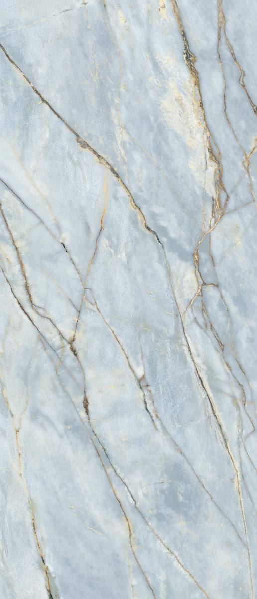Marble effect large porcelain slab ABK Sensi Nuance Deep River bookmatch A, 120x280 cm, 6 mm, polished 3D textured (lux 3D)