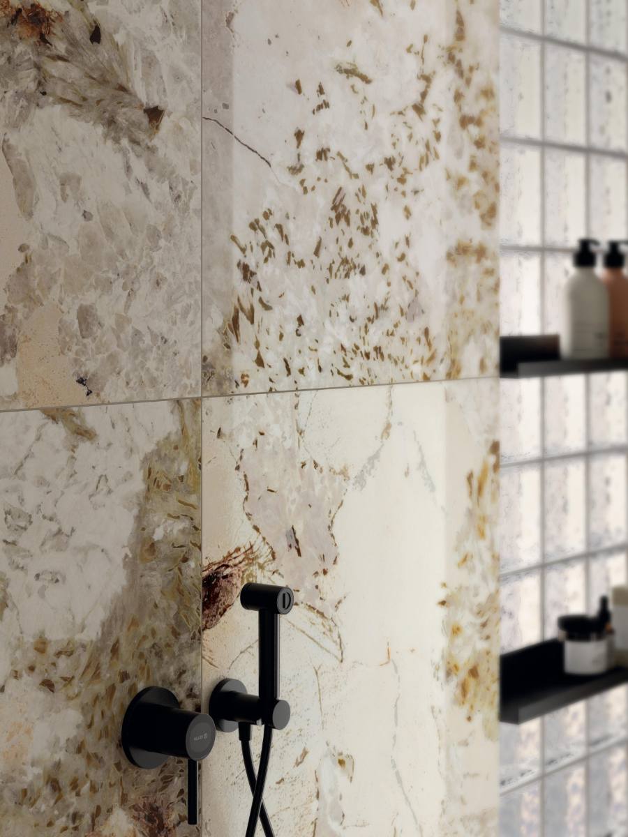 Marble effect porcelain tiles ABK Sensi Nuance Patagonia Wow, 60x120 cm, 8.5 mm, polished 3D textured (lux 3D)