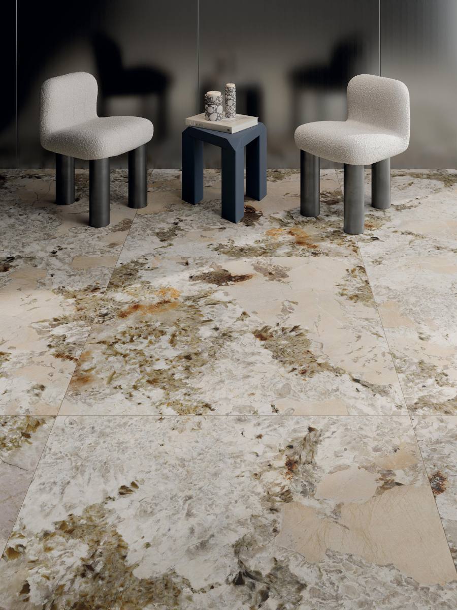 Marble effect porcelain tiles ABK Sensi Nuance Patagonia Wow, 60x120 cm, 8.5 mm, polished 3D textured (lux 3D)
