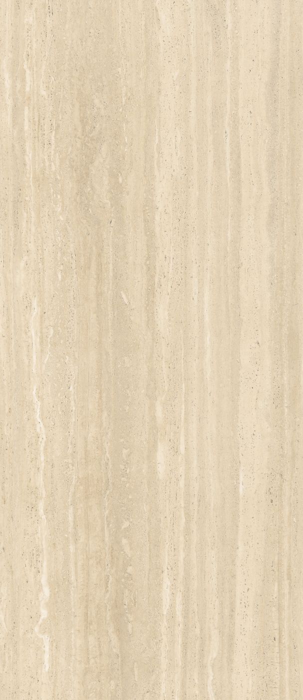 Stone effect porcelain slab ABK Sensi Roma Cream, 120x280 cm, 6 mm, natural matt, slip-resistant R10